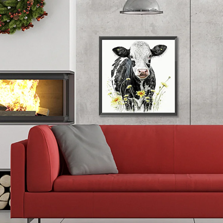 Black Cow Diamond Painting 