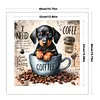 Dachshund In Coffee Cup-11CT Stamped Cross Stitch 40*40cm/15.75*15.75in