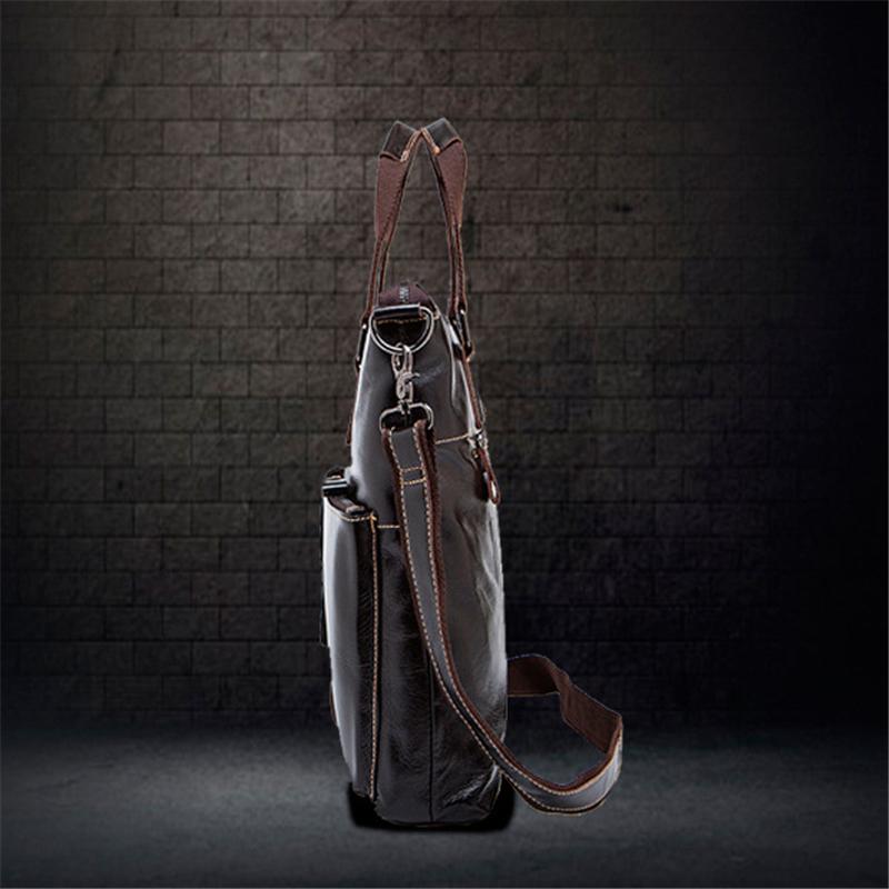 Vintage Style Leather Business Handbag Crossbody Bag For Men