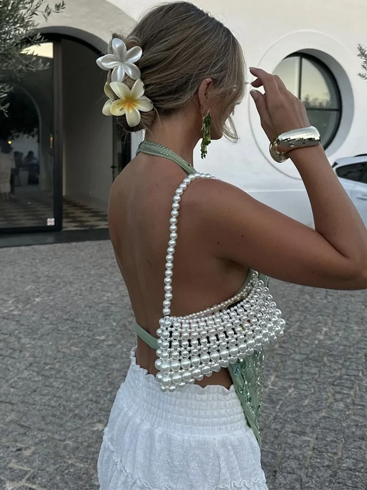 Sexy Deep V Neck Beach Tank Top Sleeveless Vest Sexy Backless Top