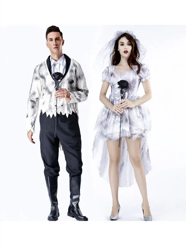 The Ghost Bride Couples Halloween Costume Tie-dye Chic Suit-elleschic