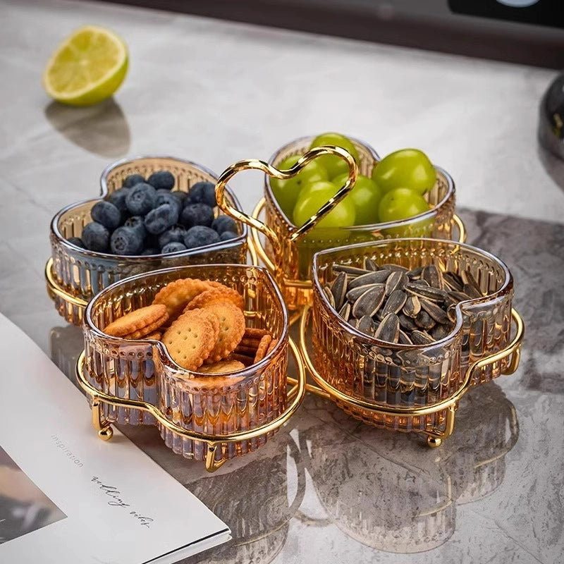 Cute Heart Shape Solid Color Glass Bowl 1 Piece