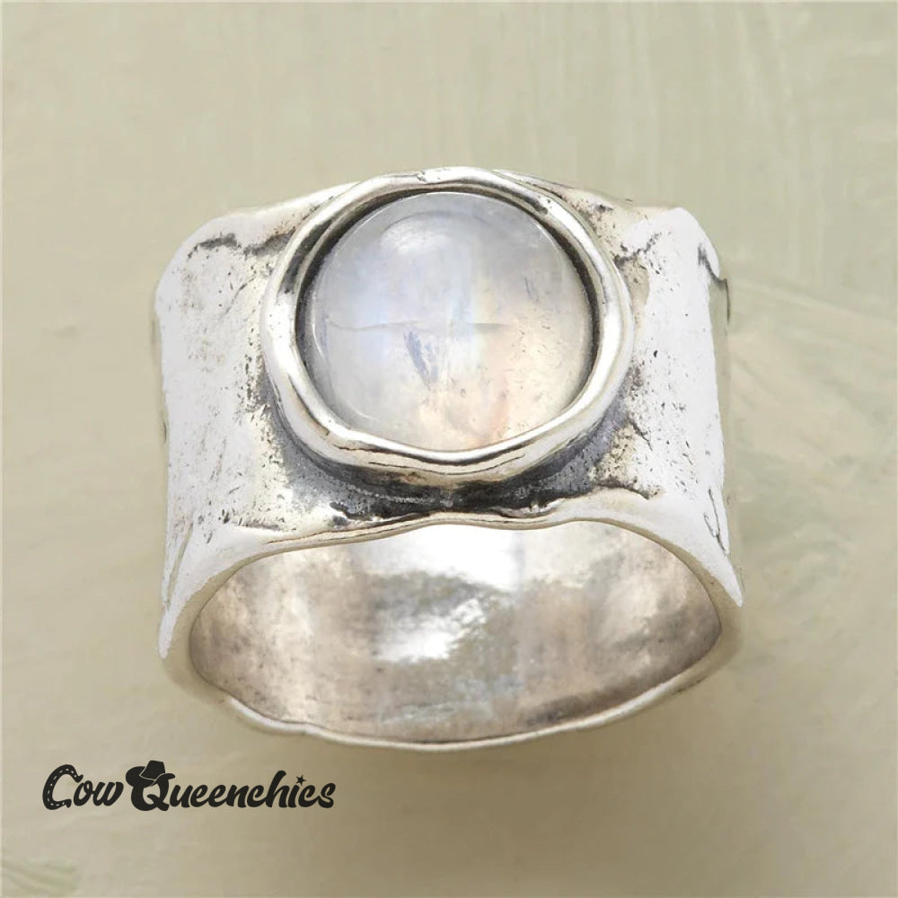 Moonstone Boho Ring 6