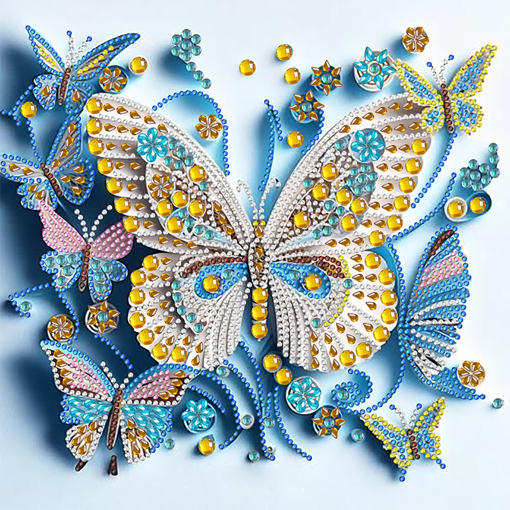 Butterfly 30*30cm(canvas) special shaped drill diamond painting