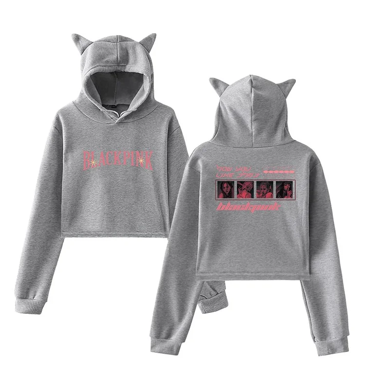 BLACKPINK How You Like That Cropped Hoodie