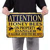 Bee warning - Vintage Metal Signs - 20*30cm/30*40cm - Warning