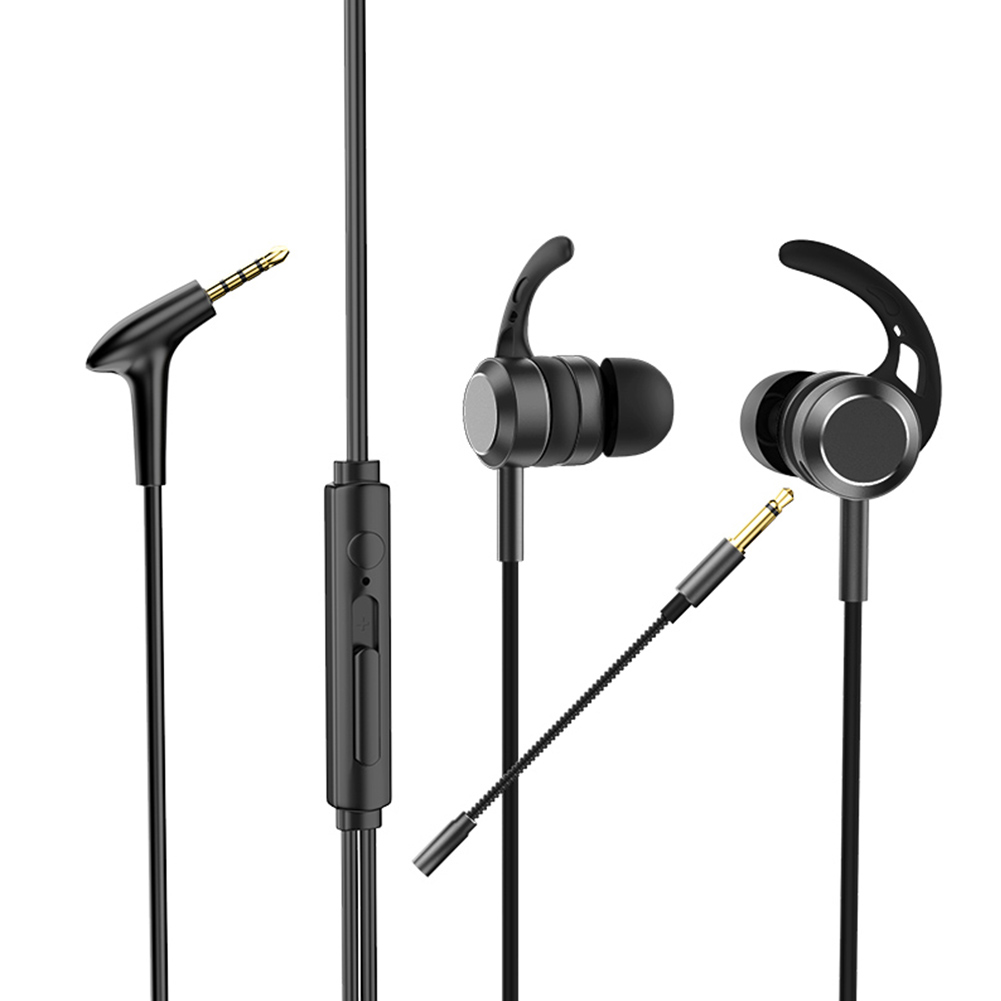 

AK-P10 Gamer Headphones In-Ear Wired Microphone Bass Headset (Black 3.5mm), 501 Original