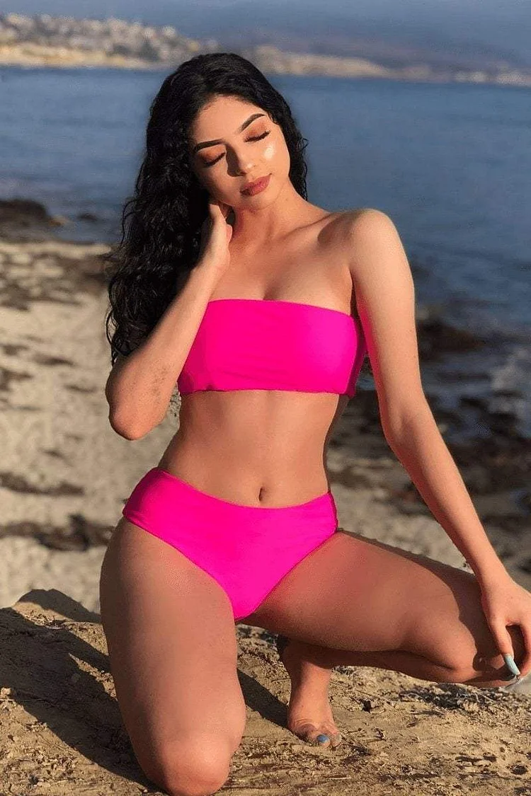 Neon Pink Bikini Set Katch Me