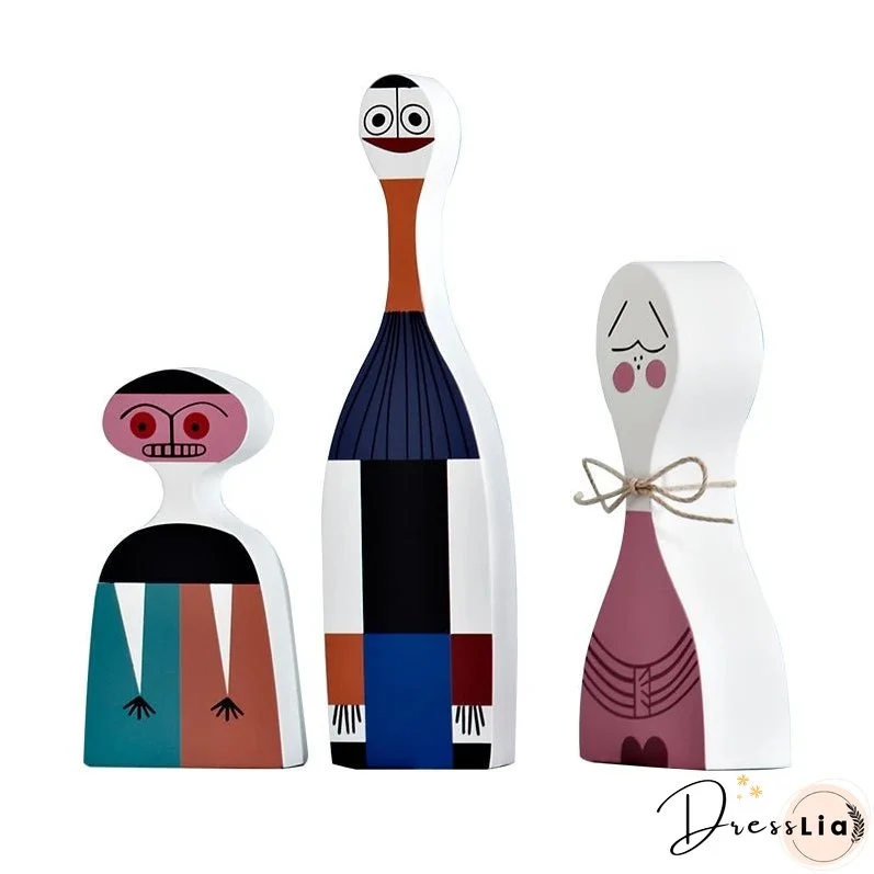Home Decor Living Room Kawaii Accessory Sculptures & Figurines Character Shapes Adorable Wood Handcrafted Europe Household Items