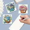 6pcs Mothers Day Bouquet Diamond Art Cards DIY Diamond Painting Gift Card