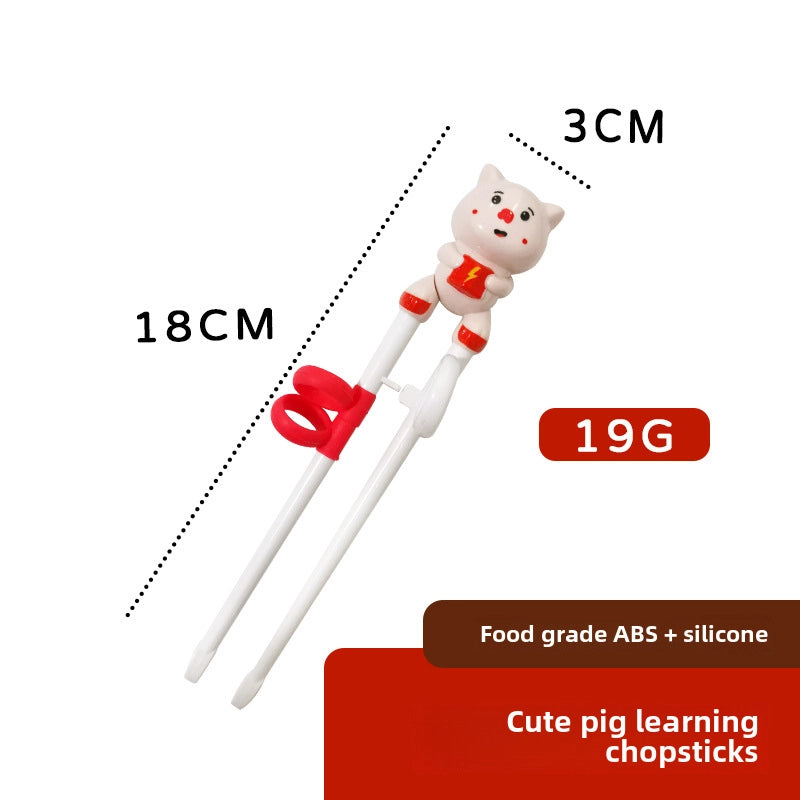 Maternal And Infant Products Portable Feeding Children’s Tableware Set Cartoon Learning Chopsticks Training Chopsticks 304 Stainless Steel Spoon Fork