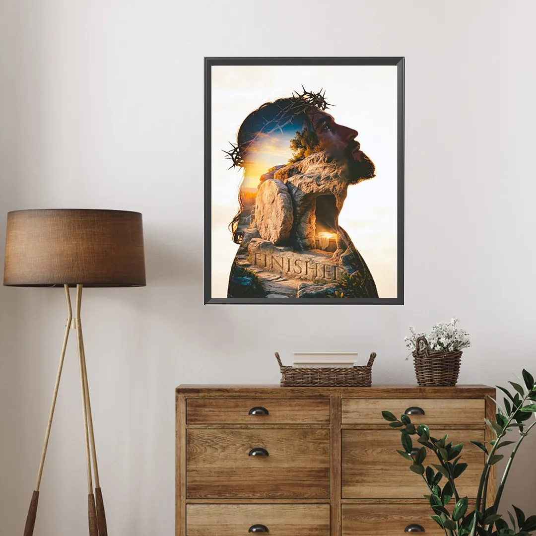 Jesus Full DIY 5D Square Drill Diamond Painting Gem Art Kits for Adults/Beginners Gift Idea Home Wall Decor Diamond Dots Paintings Picture Arts Craft 17.72x21.65In (ZQA6870)