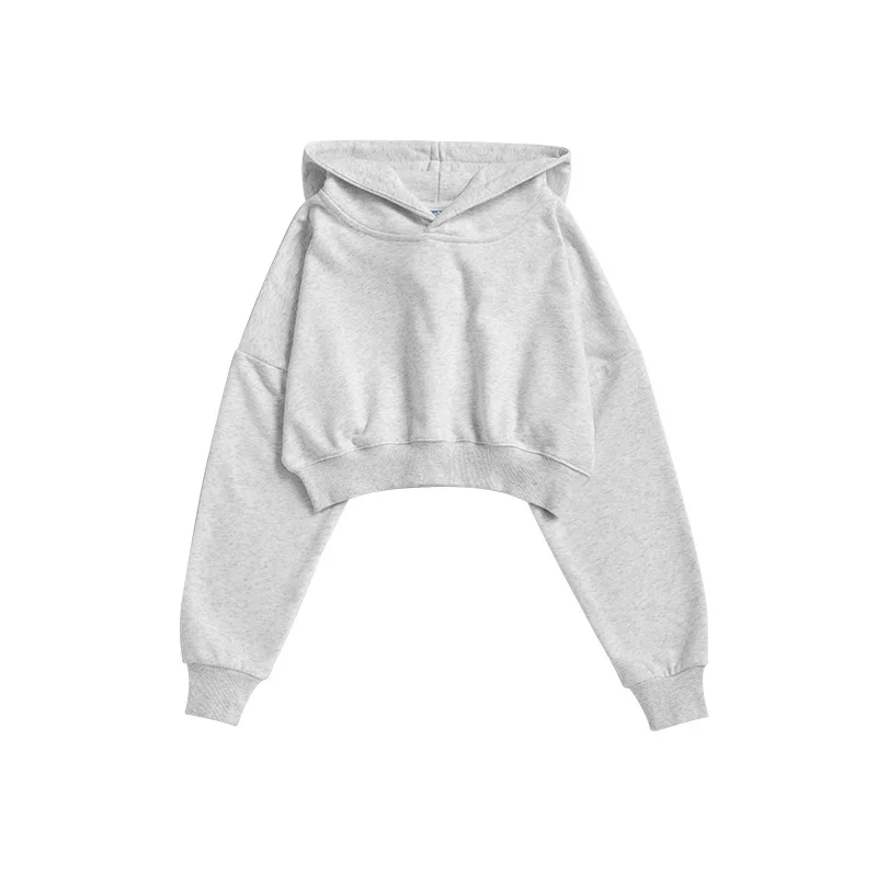 Casual Cropped Navel Short Sports Hoodie