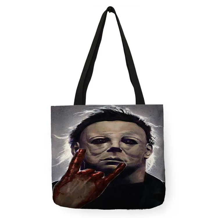 Figure Linen Tote Handbag - 40*40cm