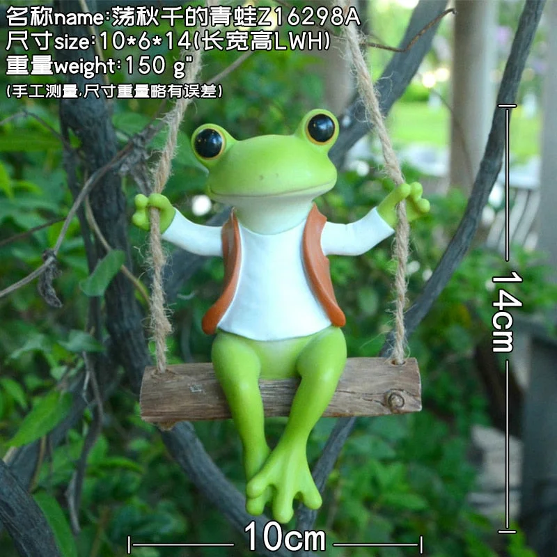 Creative Bunny Dragon Figurines Swing Animal Hanging Ornaments Fairy Garden Micro Landscape Pendant Resin Craft Scene Decoration