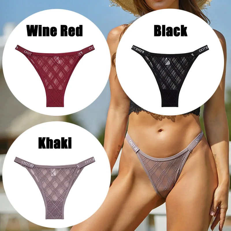 Billionm Sexy Underwear for Women Perspective Thong G-string Lace Panties Breathable Intimates Lingerie Female Soft Undearpants