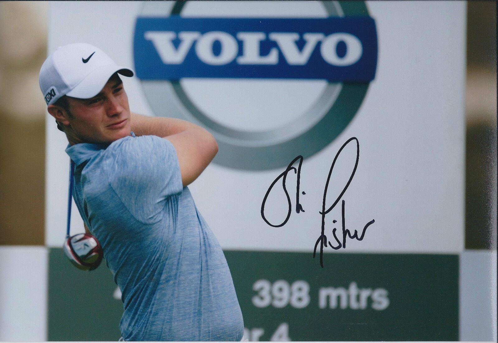 Oliver FISHER SIGNED 12x8 Photo Poster painting AFTAL COA Autograph VOLVO China Open GOLF