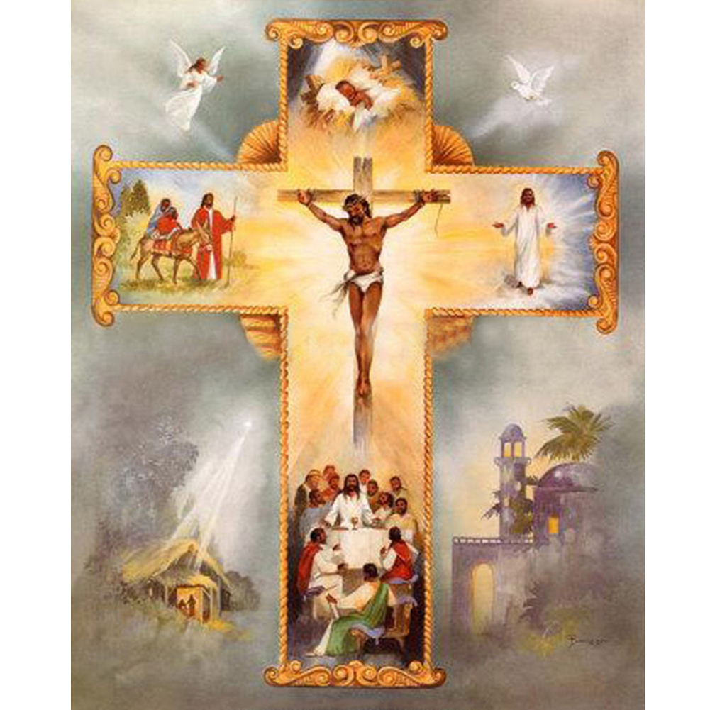 Алмазная мозайка Исус на кресте
