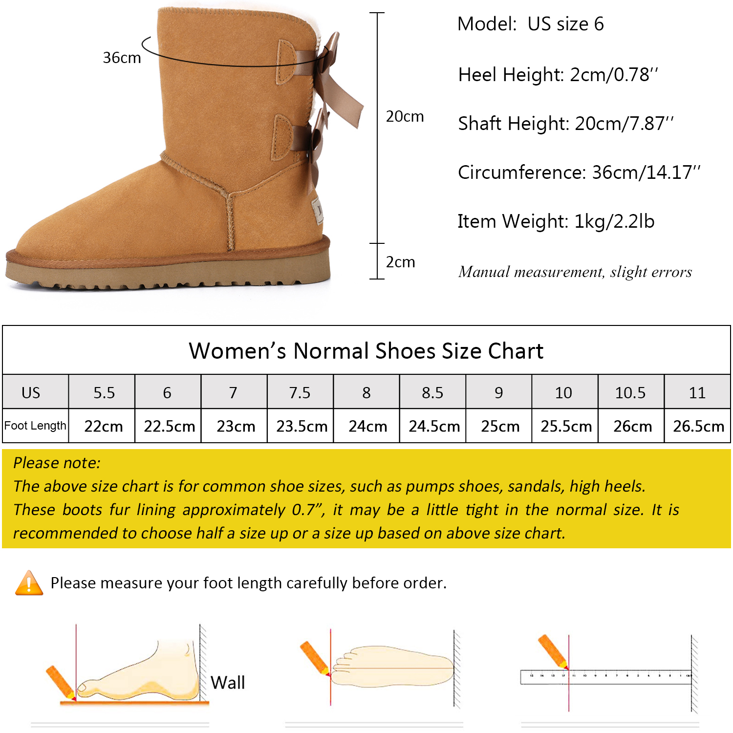 Women's Snow Boots for Winter Mid-Calf high Back Bows-MERUMOTE