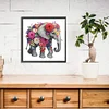 Diamond Painting-DIY Crystal Rhinestone Flower Elephant