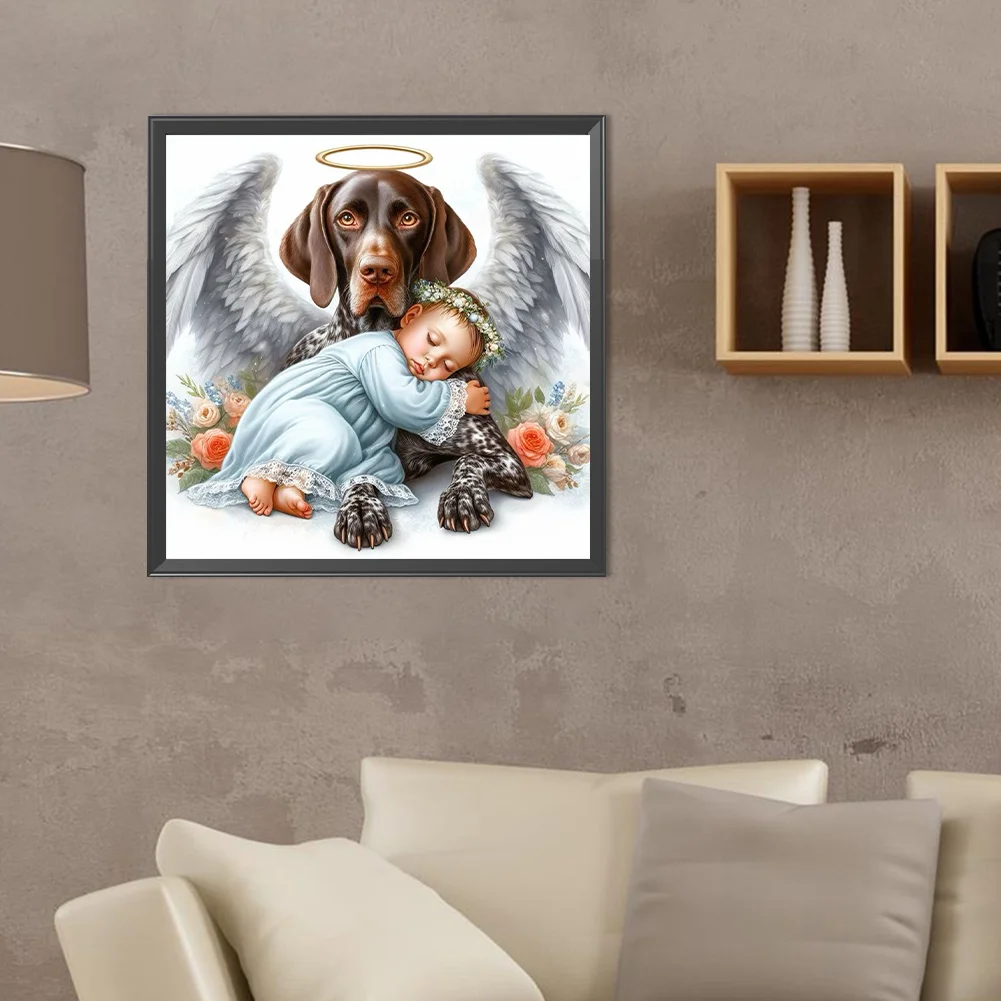 Diamond Painting - Full Round Drill - Angel Child(Canvas|40*40cm)