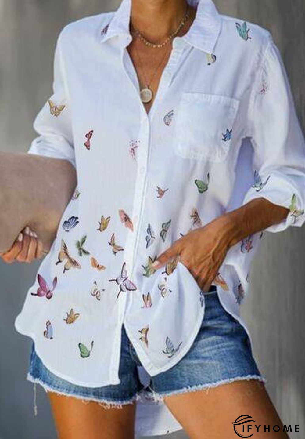 Casual Long Sleeve Tunic Blouse | IFYHOME