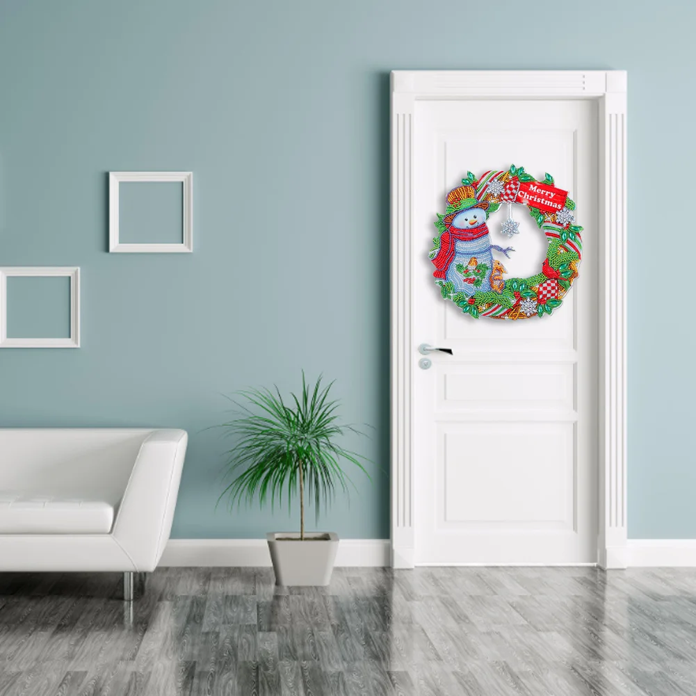 Diamond Paint Crystal Art Wreath - Snowman