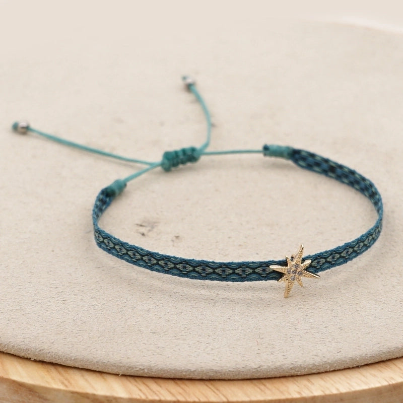 1 Piece Fashion Letter Devil’s Eye Copper Knitting Inlay Zircon Bracelets