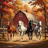 Horse Farm-11CT Stamped Cross Stitch 50*50cm/19.69*19.69in tapestrymarket