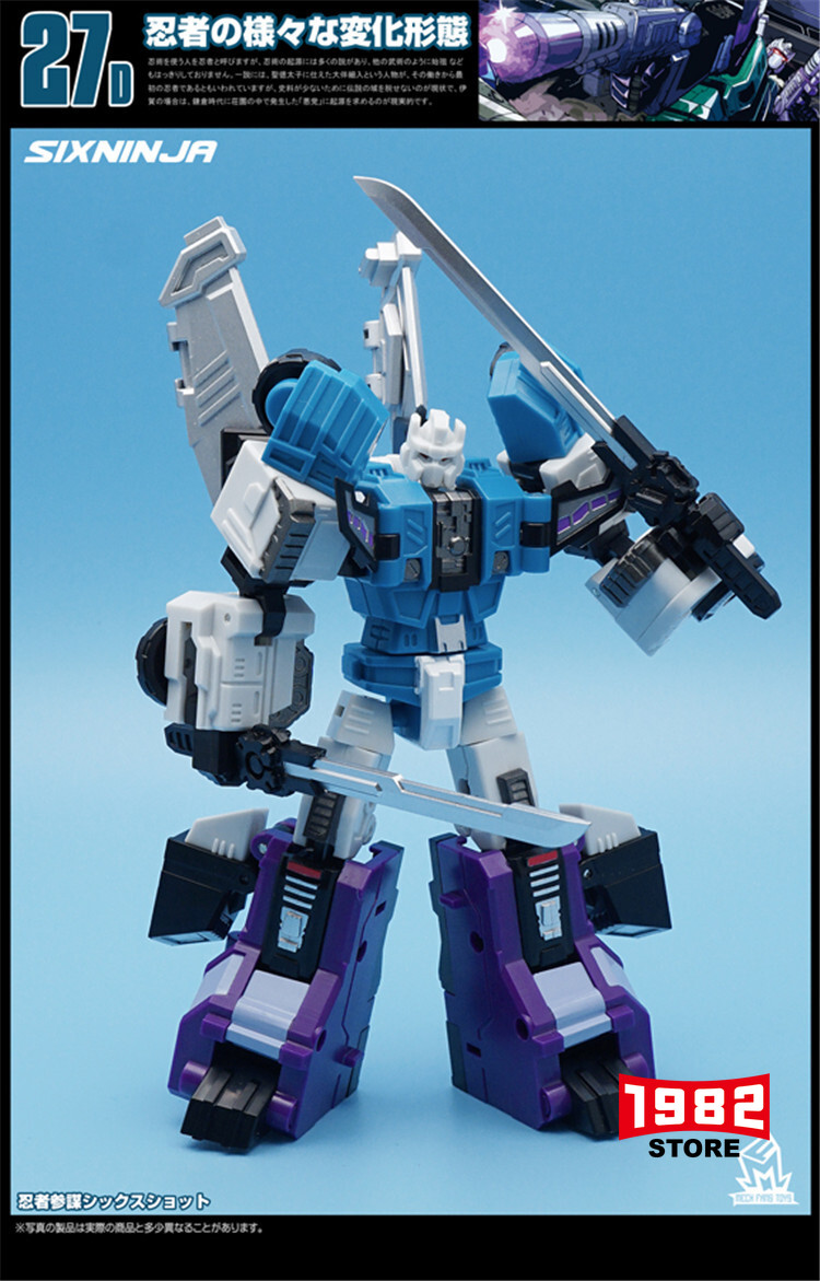 MFT MF-27D Blue SIXNINJA Sixshot | Transformers Action Figure | Premium Ninja-Themed Collectible | for Kids & Fans