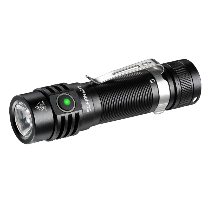 Sofirn SC18 EDC Small Rechargeable Flashlight, 1800 High Lumen Super Bright Pocket Light with