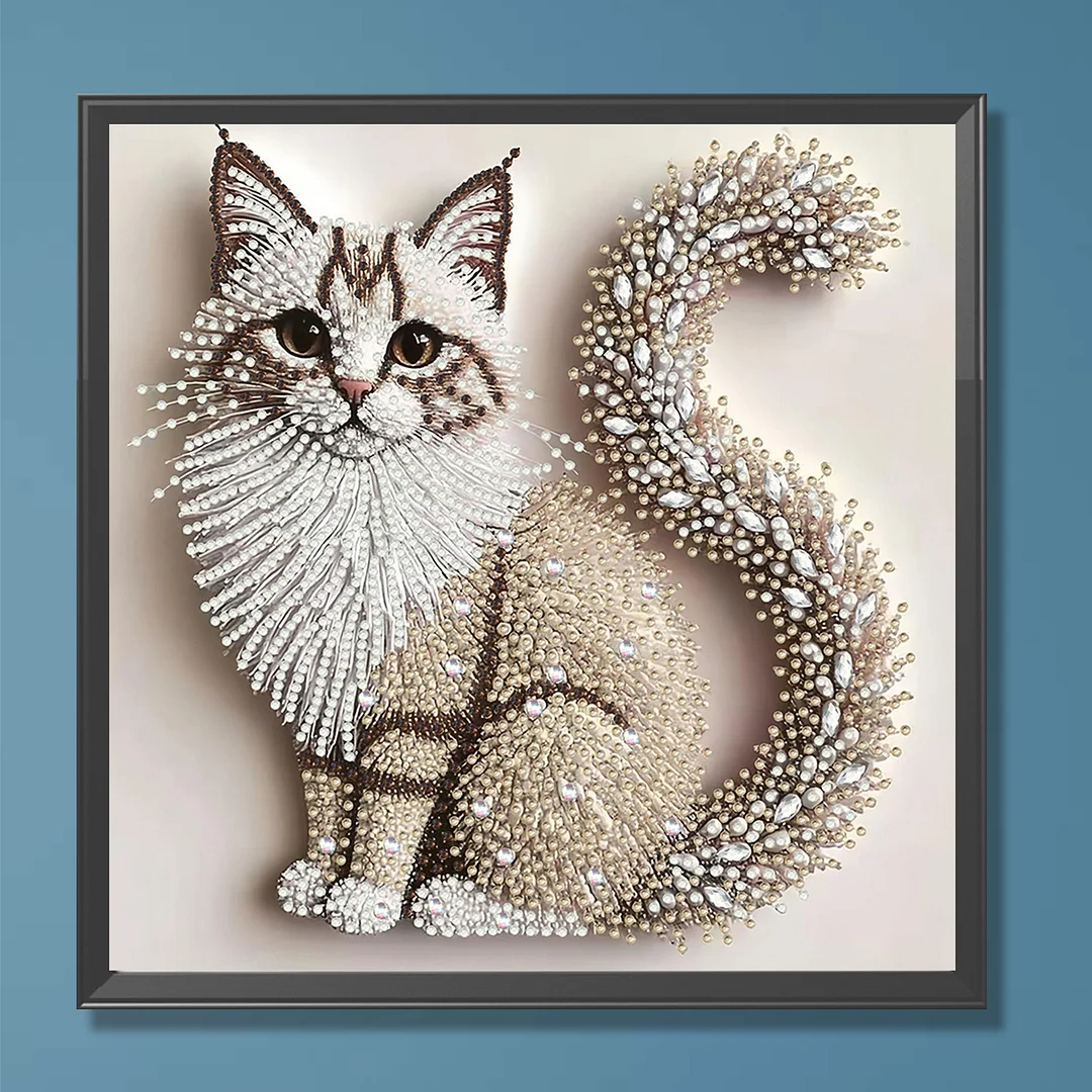 Diamond Painting - Partial Special Shaped Drill - Cat(Canvas|30x30cm)