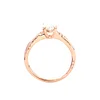 14K Rose Gold 1.5ct Pear Cut Lab Diamond Twist Pave Ring