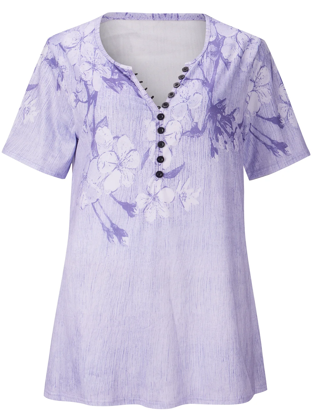 Style & Comfort for Mature Women Women's Short Sleeve V-neck Floral Printed Top