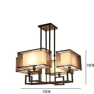 Chandelier Living Room Lamp Study Bedroom LED Lighting Restaurant Rectangular Lamps