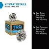 TRQ 2 Piece Rear Wheel Bearing & Hub Assembly Set Compatible with 1994-1997 Honda Accord