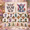 12pcs Cute Dragon-11CT Stamped Cross Stitch Set 12.5*12.5cm/4.92*4.92in tapestrymarket
