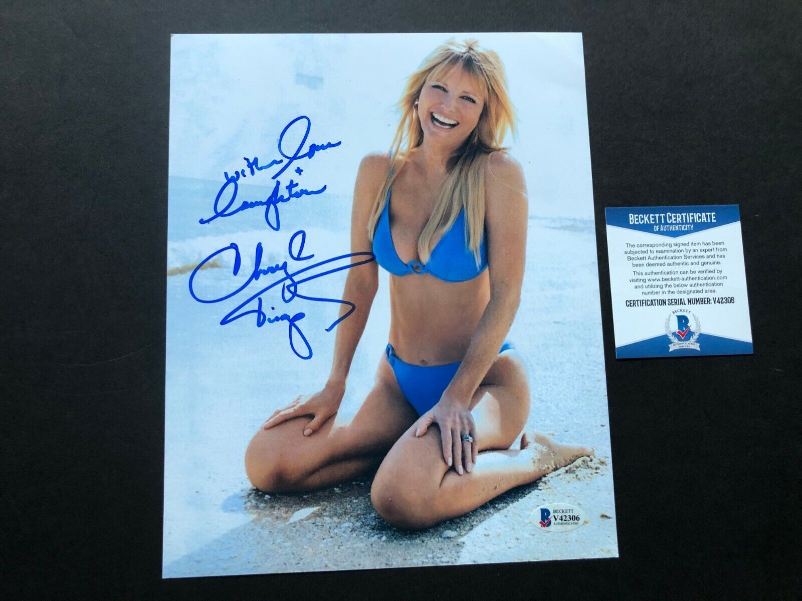 Cheryl Tiegs Hot! signed autographed supermodel sexy 8x10 Photo Poster painting Beckett BAS coa