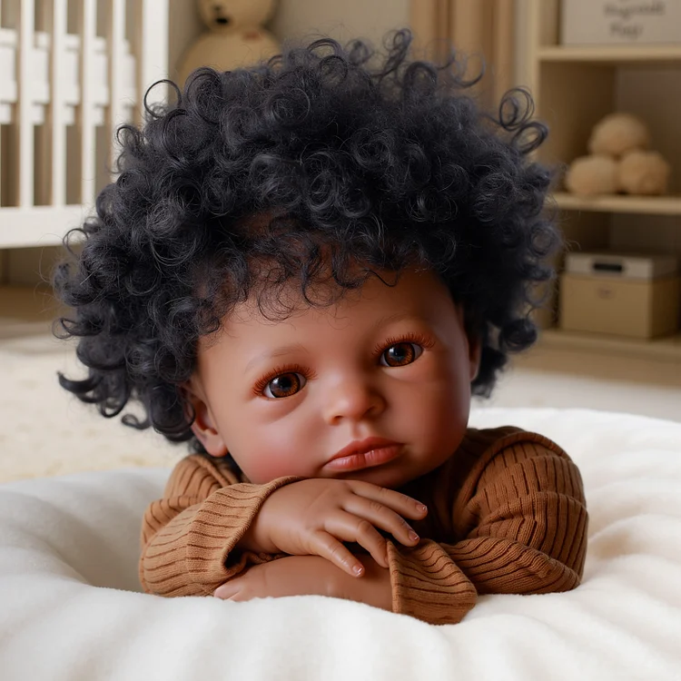 Babeside Smiling Reborn Baby Laney 20'' African American Older Boy Healing of the Heart