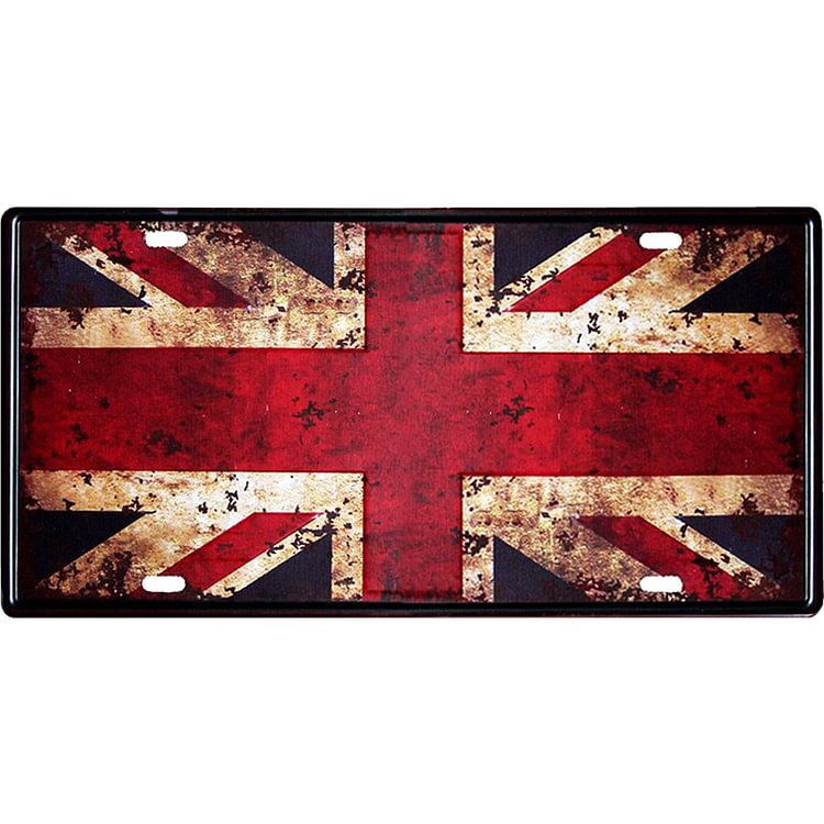 30*15cm - UK Flag - Car License Tin Signs/Wooden Signs