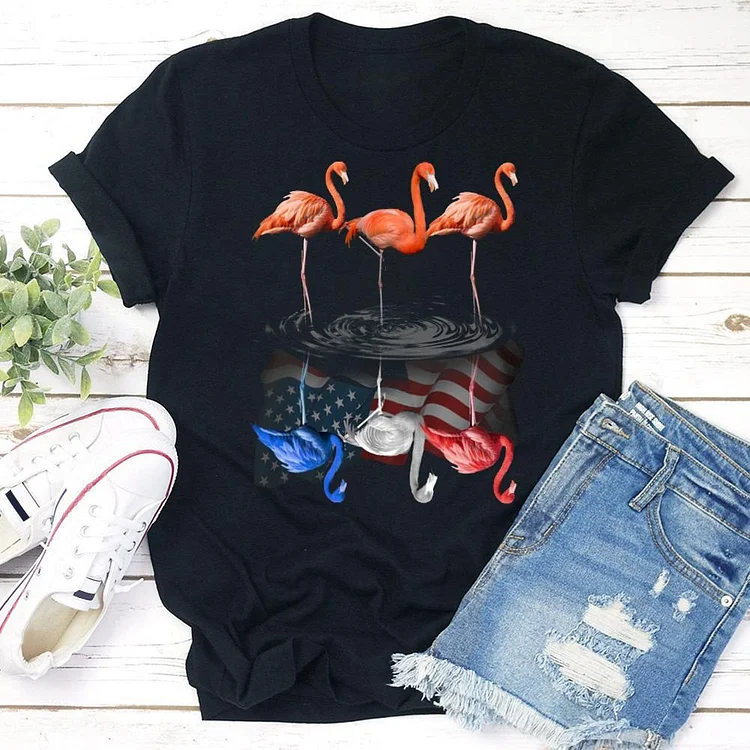 Flamingo With Special Shadow Classic T-Shirt Tee --Annaletters