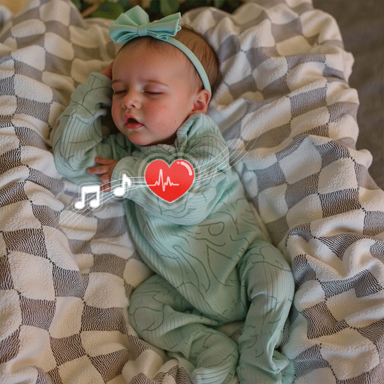 [New] 17'' Real Lifelike Sleeping Girl Reborn Soft Silicone Vinyl Baby Doll Enkira
