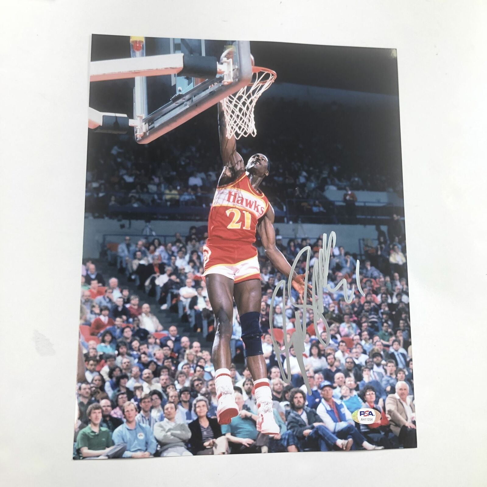 Dominique Wilkins signed 11x14 Photo Poster painting PSA/DNA Atlanta Hawks Autographed