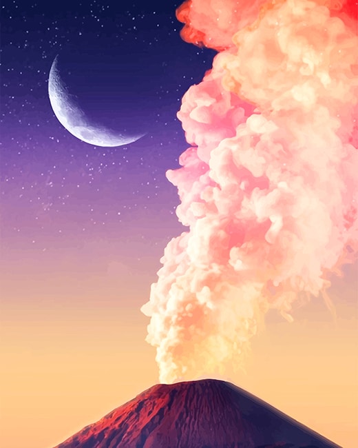 

Aesthetic Volcano – Paint By Numbers - 40*50CM, 501 Original