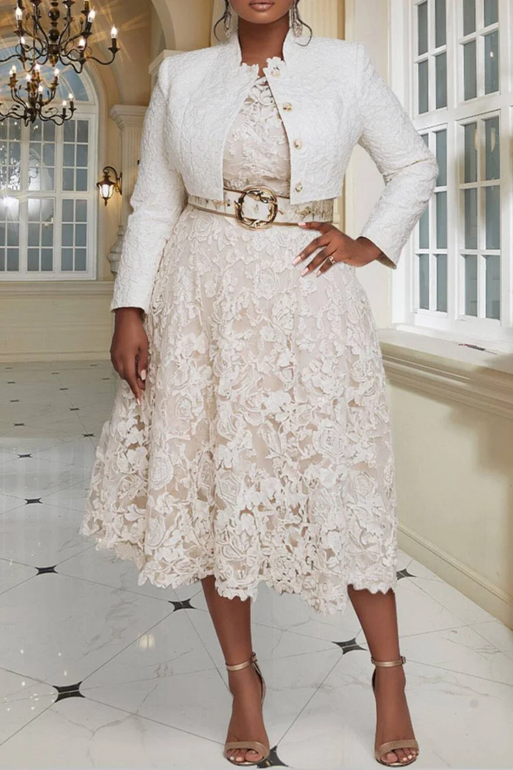 long sleeve lace two piece dress Modern Lace Long Sleeve Two Piece Summer Wedding Dress Beach Sheath Short V-Neck Gown with Detachable Train