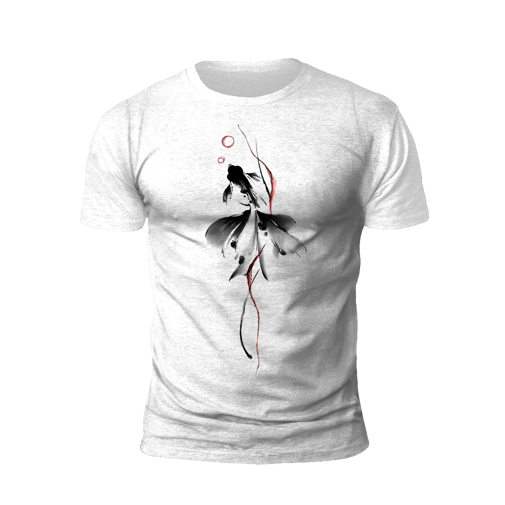 Graceful Flight: Koi Fish and Red Thread T-Shirt