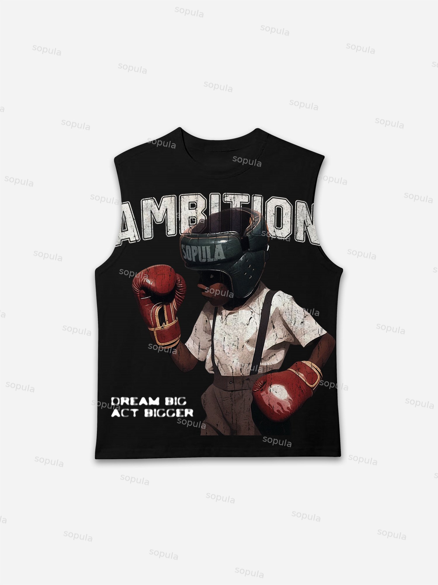 Boxer Follow Your Dream Retro Make Vintage Graphic Tank Top