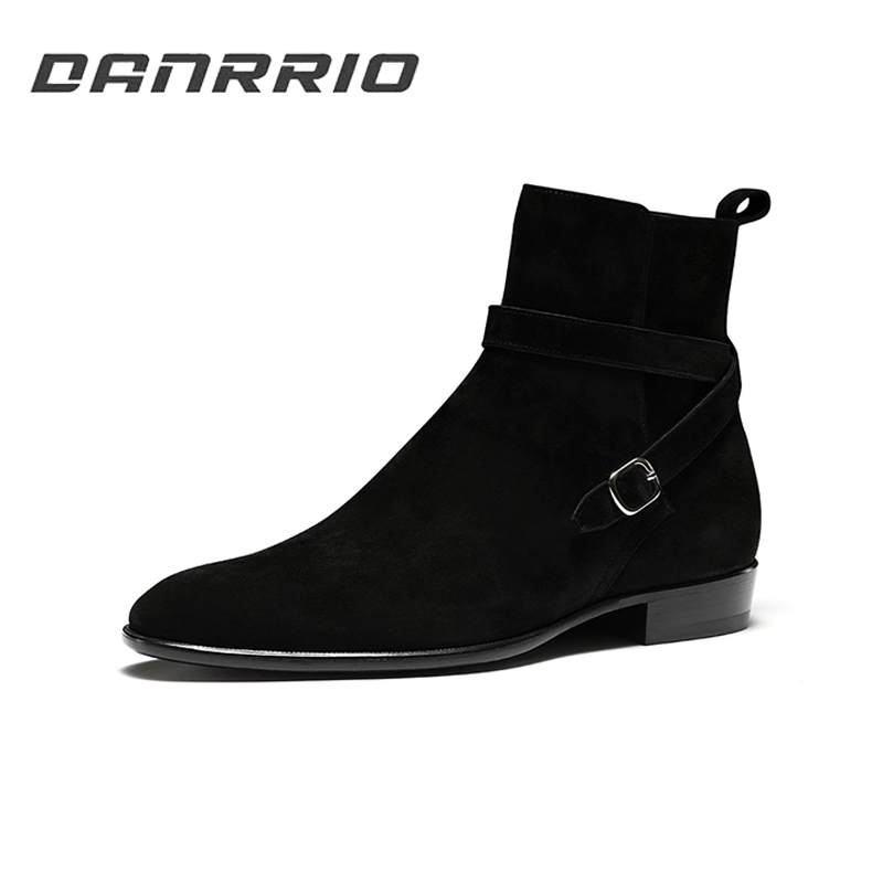 DANRRIO Fetal Calf Suede Riding Boots Handmade Chelsea Martin Boots DANRRIO.COM DANRRIO