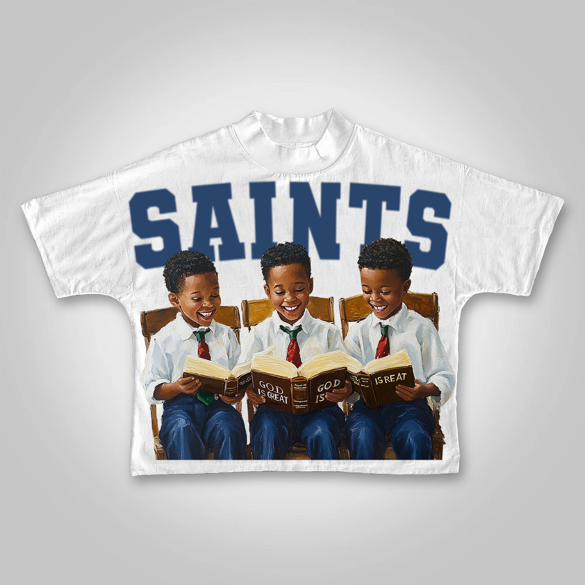 Sopula Saints God Is Reat Graphics Cropped T-shirts
