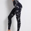 Gioiacombo&trade; Pantaloni da allenamento da yoga con stampa tie-dye senza cuciture da donna